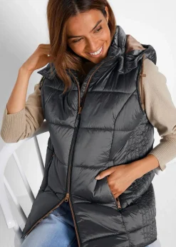 Steppweste mit abnehmbarer Kapuze