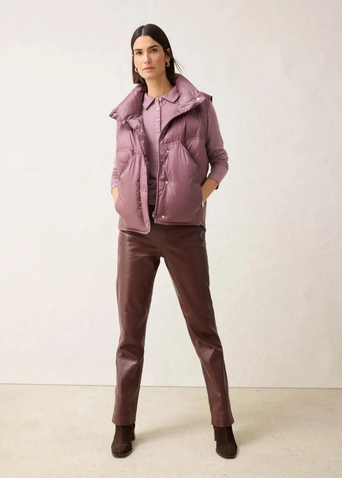 Steppweste mit recycelter Daunen