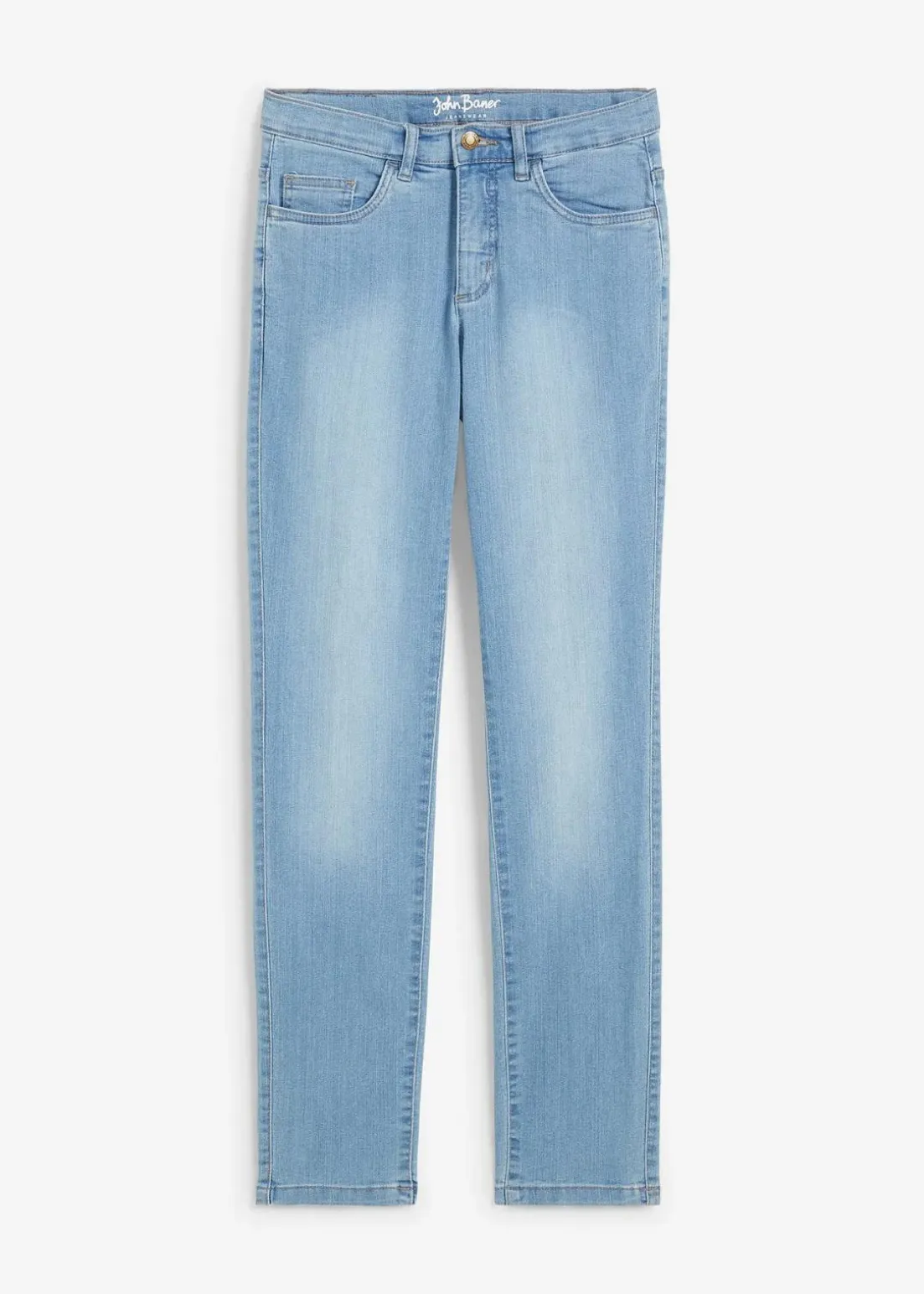 Straight Jeans Mid Waist, Stretch