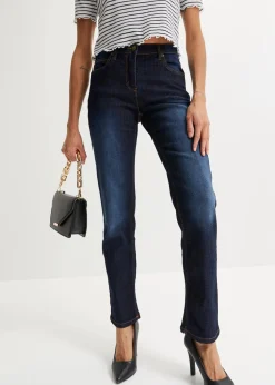 Straight Jeans Mid Waist, Stretch