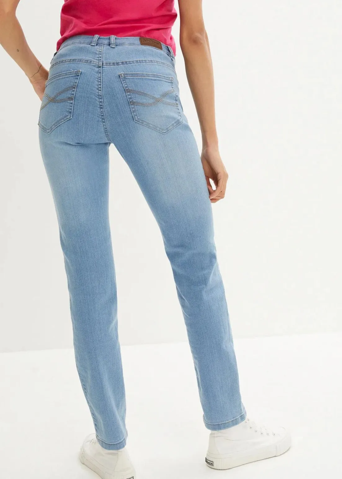Straight Jeans Mid Waist, Stretch