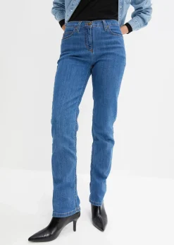 Straight Jeans Mid Waist, Stretch