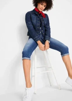 Straight Jeans Mid Waist, cropped