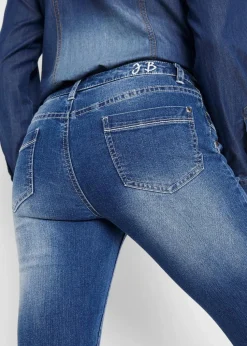 Straight Jeans Mid Waist, cropped