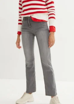 Straight Jeans Mid Waist, Stretch