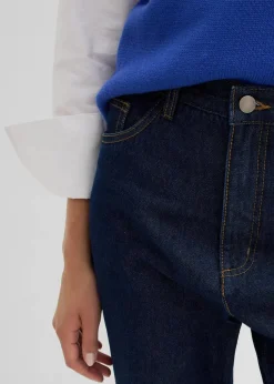 Straight-Jeans, High Waist, Long aus Bio-Baumwolle