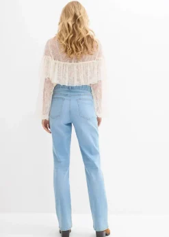 Straight-Jeans High Waist mit Taschendetails