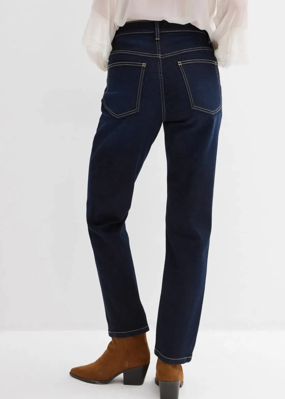 Straight-Jeans High Waist cropped