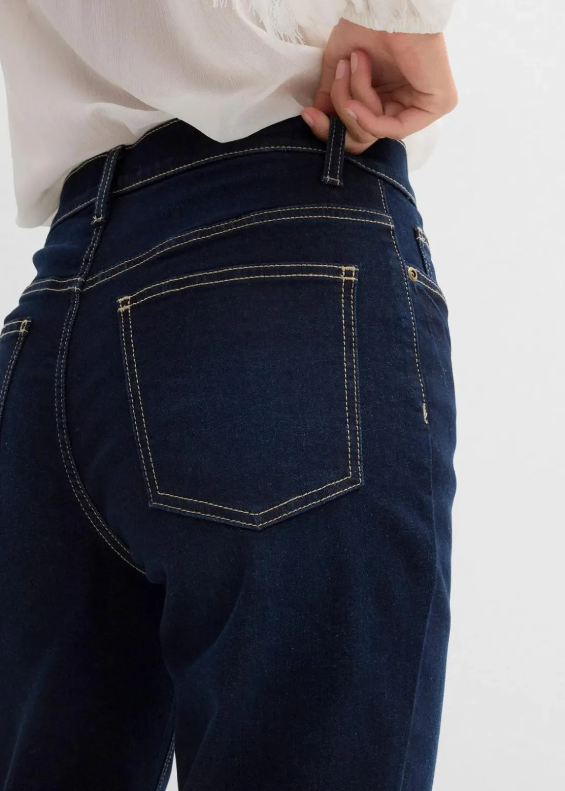 Straight-Jeans High Waist cropped