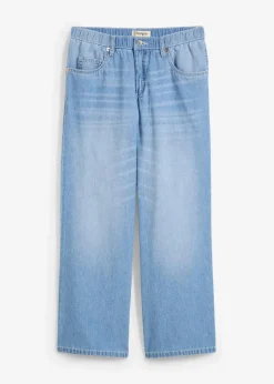 Straight-Jeans Mid Waist, Bequembund Low Stretch cropped
