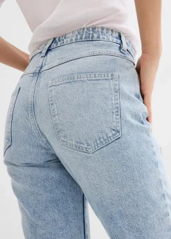 Straight-Jeans Mid Waist Bequembund Low Stretch, cropped