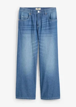 Straight-Jeans Mid Waist, Bequembund Low Stretch cropped