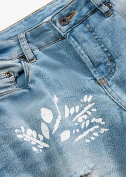 Straight-Jeans Mid Waist, Print