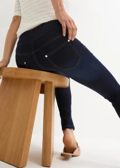 Straight-Jeans Mid Waist, Super Stretch mit Bequembund