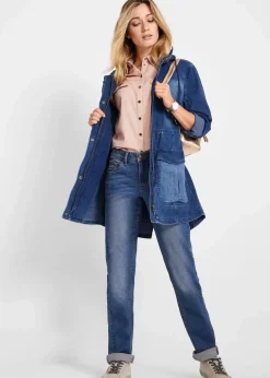 Straight-Jeans Mid Waist, Stretch