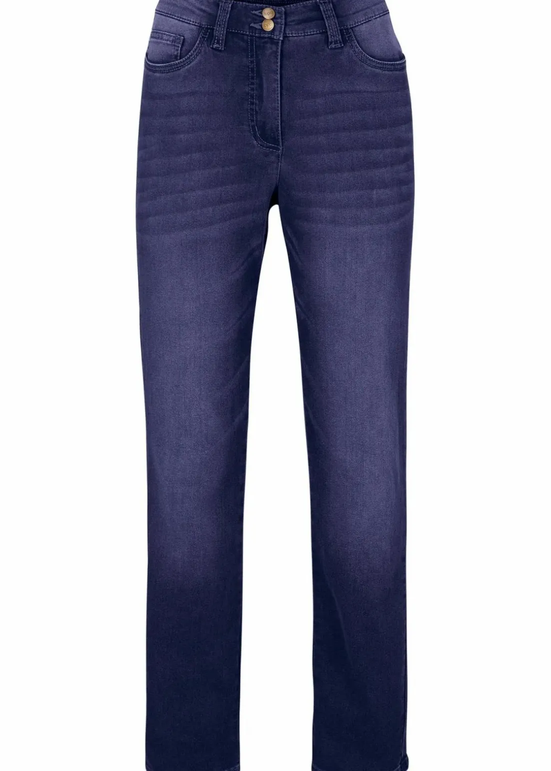 Straight-Jeans Mid Waist, Thermo mit Bequembund