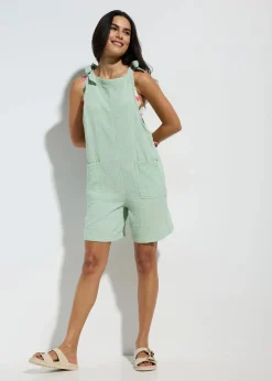 Strandjumpsuit aus luftigem Musselin