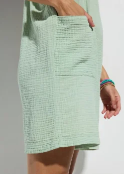 Strandjumpsuit aus luftigem Musselin