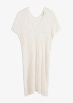 Strandkleid in Häkeloptik aus fließender Viskose