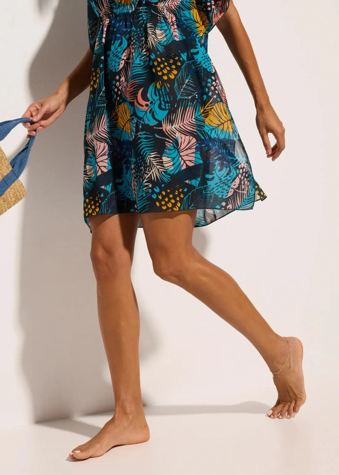 Strandtunika aus leichtem Chiffon