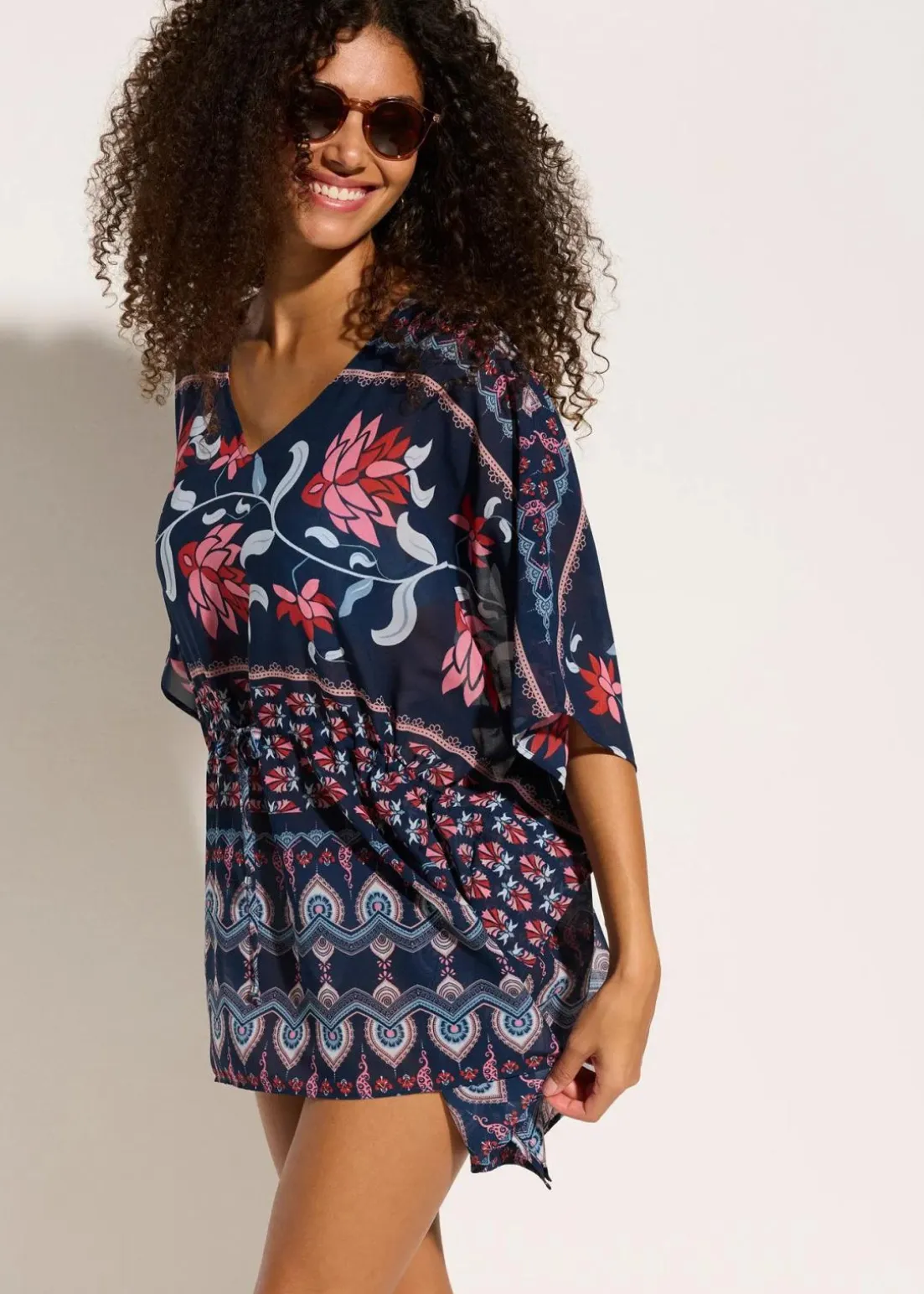 Strandtunika aus leichtem Chiffon