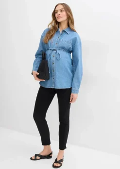 Stretch- Umstandshose mit schmal zulaufendem Bein