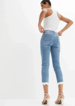 Stretch-Jeans mit Bordüre