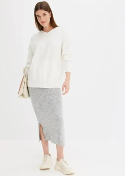 Strick-Hoodie mit Kängurutasche aus Viskose-Mix