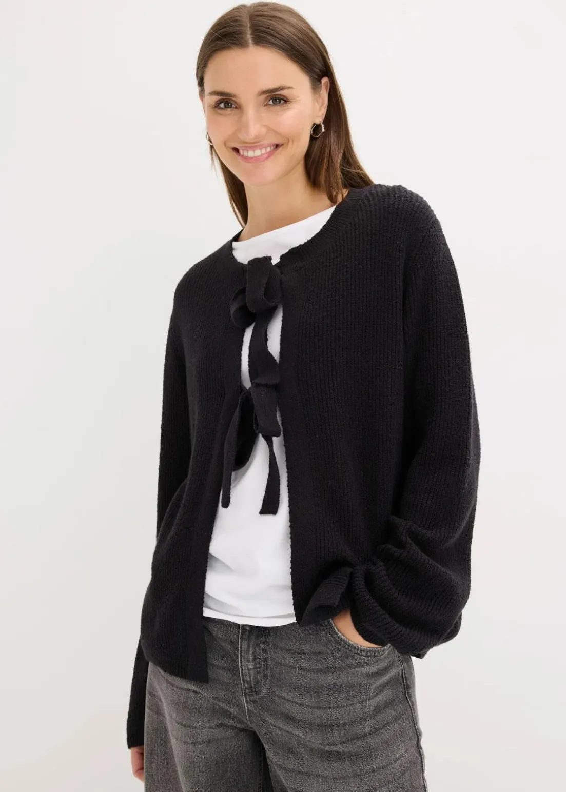 Strickjacke aus Baumwoll-Mix