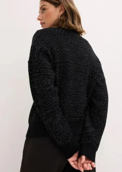 Strickjacke aus fließendem Viskose-Mix