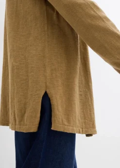 Strickjacke aus reiner leichter Baumwoll-Slub Qualität