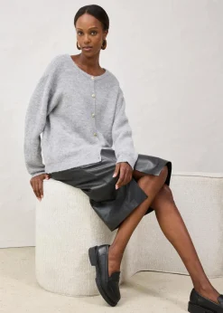 Strickjacke aus wärmendem Alpaka-Mix