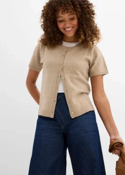 Strickjacke, Kurzarm