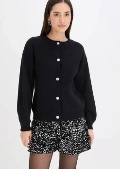 Strickjacke mit dekorativen Knöpfen