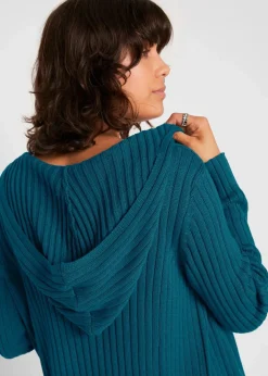 Strickjacke mit Kapuze