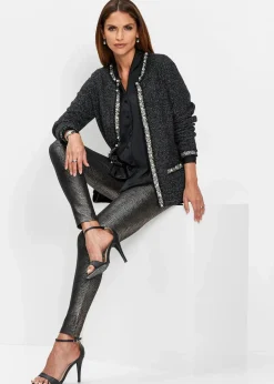 Strickjacke mit Perlen