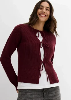 Strickjacke mit Schleifen-Detail