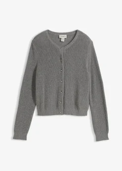 Strickjacke mit Zierknöpfen aus Woll-Mix