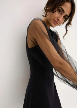 Strickkleid aus fließendem Viskose-mix