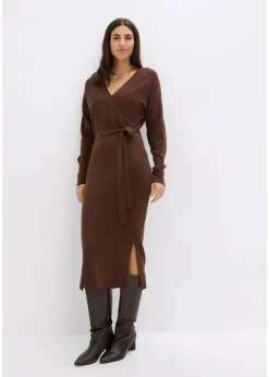 Strickkleid aus fließendem Viskose-Mix