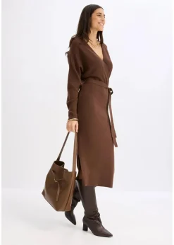 Strickkleid aus fließendem Viskose-Mix