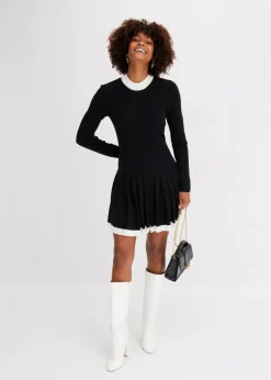 Strickkleid aus Viskose-Mix