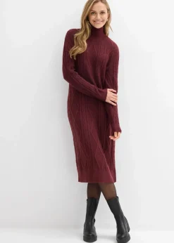 Strickkleid aus Zopfstrick