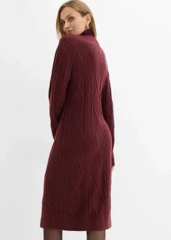 Strickkleid aus Zopfstrick