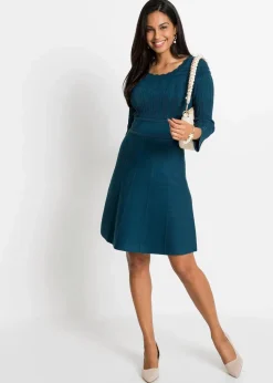 Strickkleid mit Ajourmuster