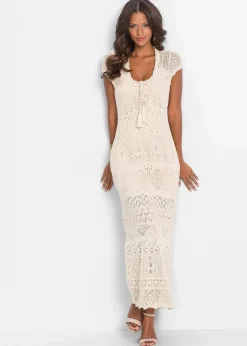 Strickkleid mit Ajour-Muster