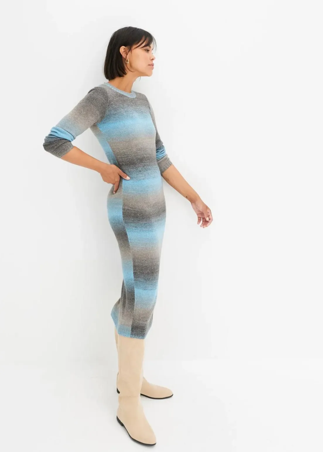 Strickkleid mit Farbverlauf