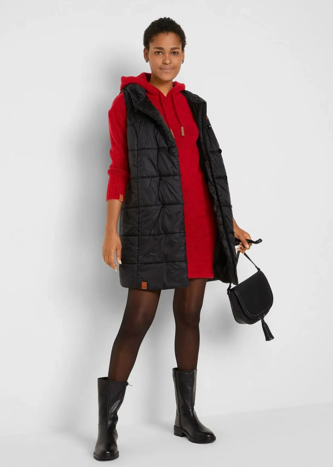 Strickkleid mit Kapuze