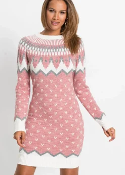 Strickkleid mit Norwegermuster