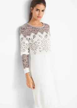 Strickkleid mit Norwegermuster